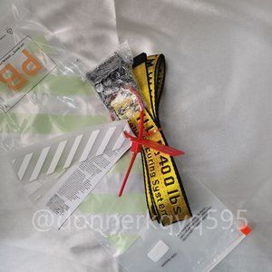 Unisex Off-White Industrial Style Belt in yellow - Virgil Abloh design